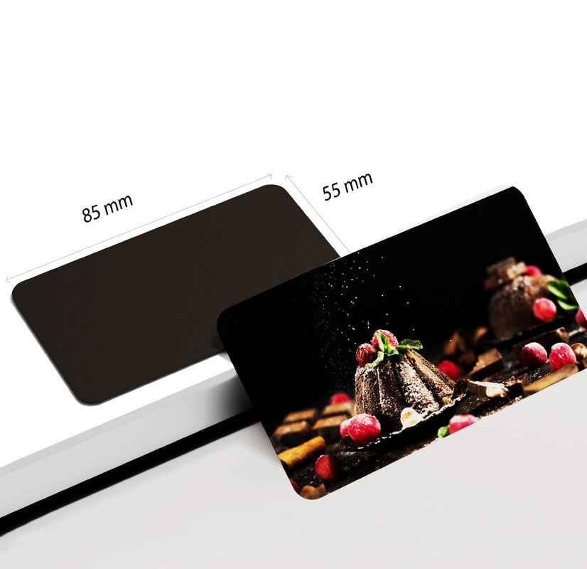 dhcrafts Rectangular Rubber Fridge Magnet Multicolor Food Chocolate Cake D1 Rectangular Design Pack of 1 (8.6cm x 5.4cm)